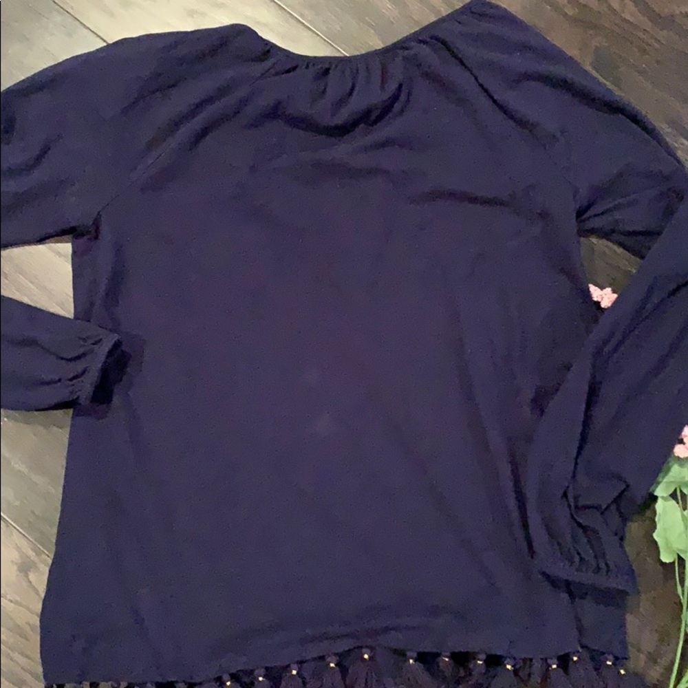 💜Lilly Pulitzer womens tassle lightweight shirt - Picture 4 of 4